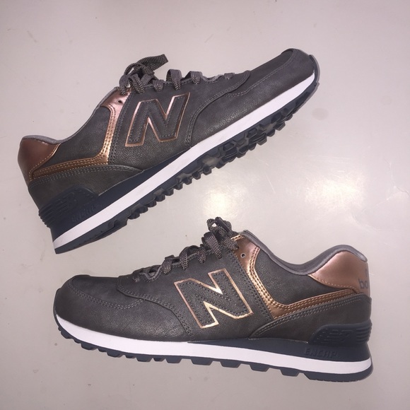 new balance gray and rose gold